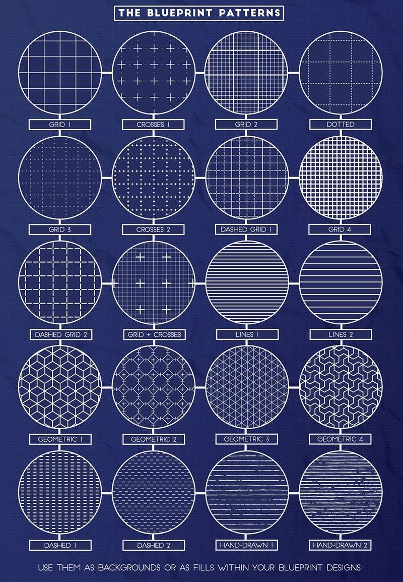 建筑图纸（蓝图）设计样式+AI笔刷套装 笔刷资源 sucaiwan.com