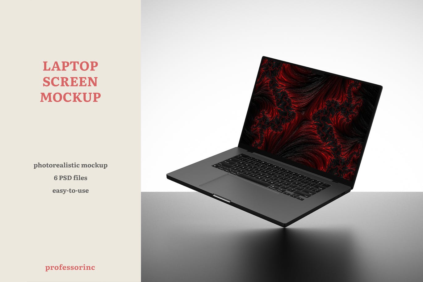 深色笔记本电脑屏幕UI样机 Laptop Screen Mockup 样机素材 sucaiwan.com