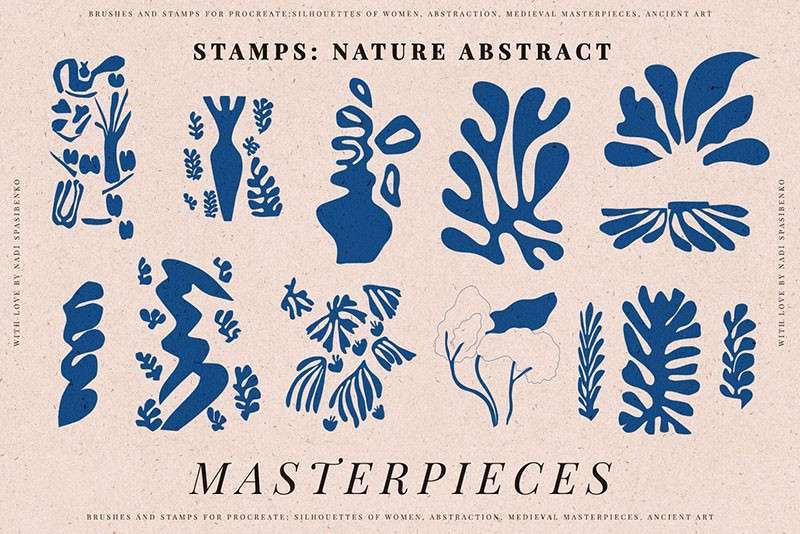 58个世界名画线稿PS笔刷 笔刷资源 sucaiwan.com