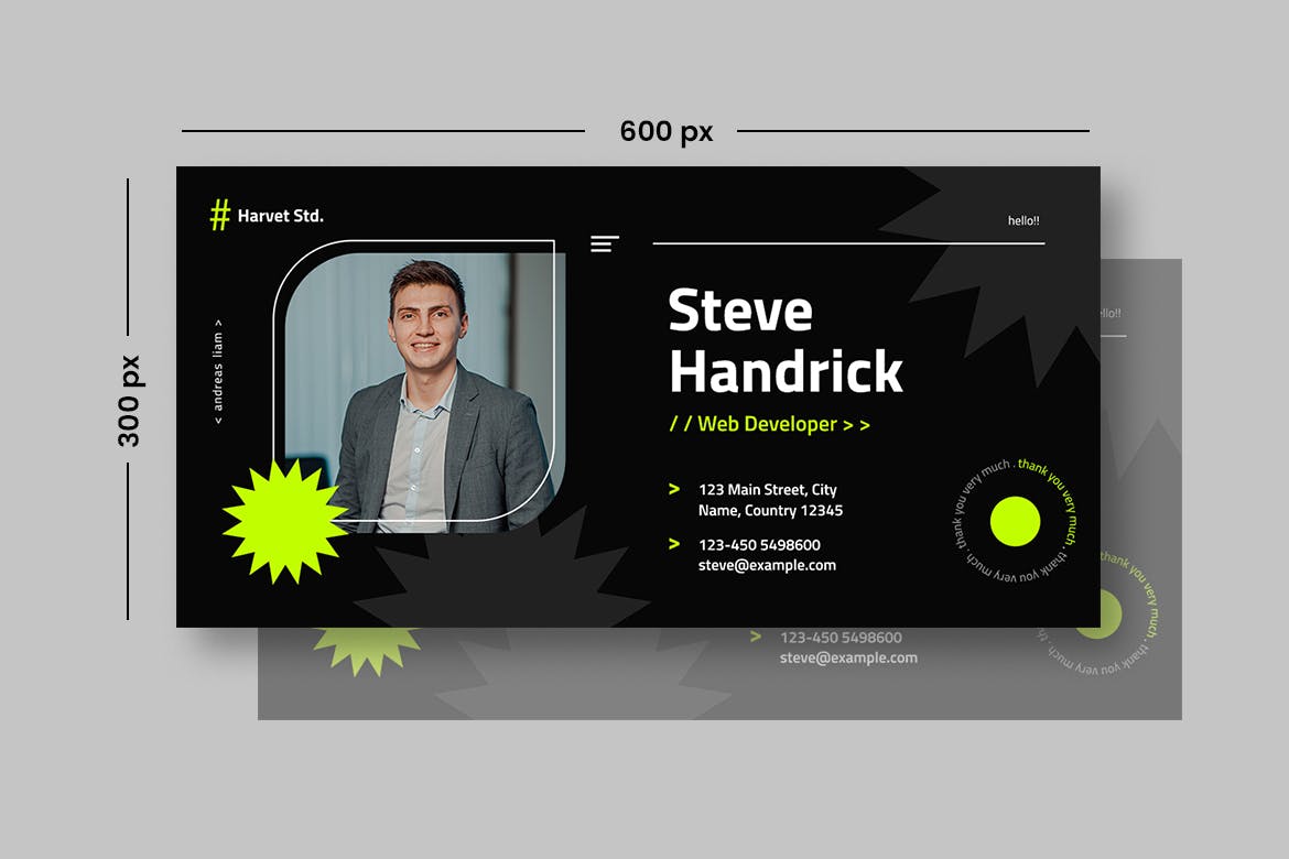 电子邮件签名封面设计模板 Email Signature 设计素材 sucaiwan.com