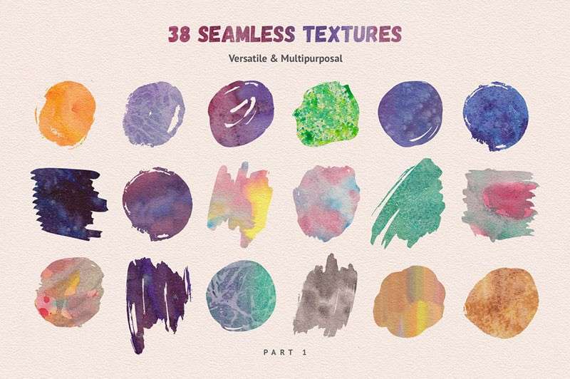 水彩墨迹艺术效果AI+PS笔刷套件 笔刷资源 sucaiwan.com