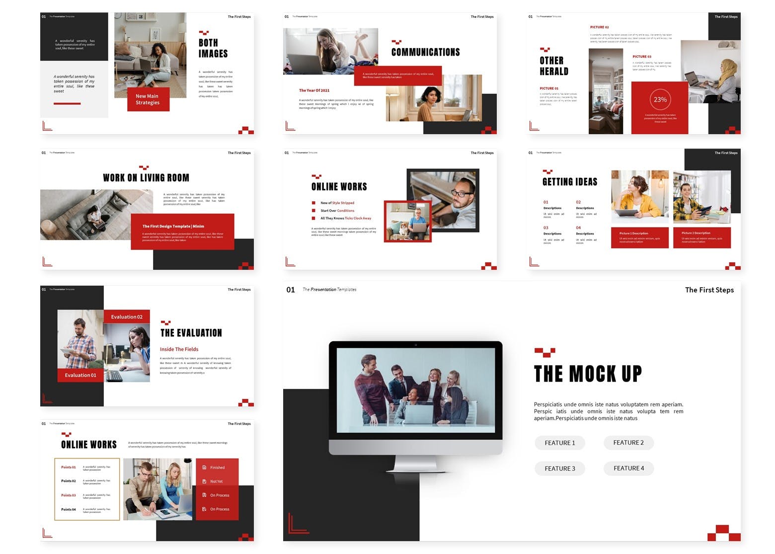在线工作/办公PowerPoint演示文稿模板 Online for Working | Powerpoint Template 幻灯图表 sucaiwan.com