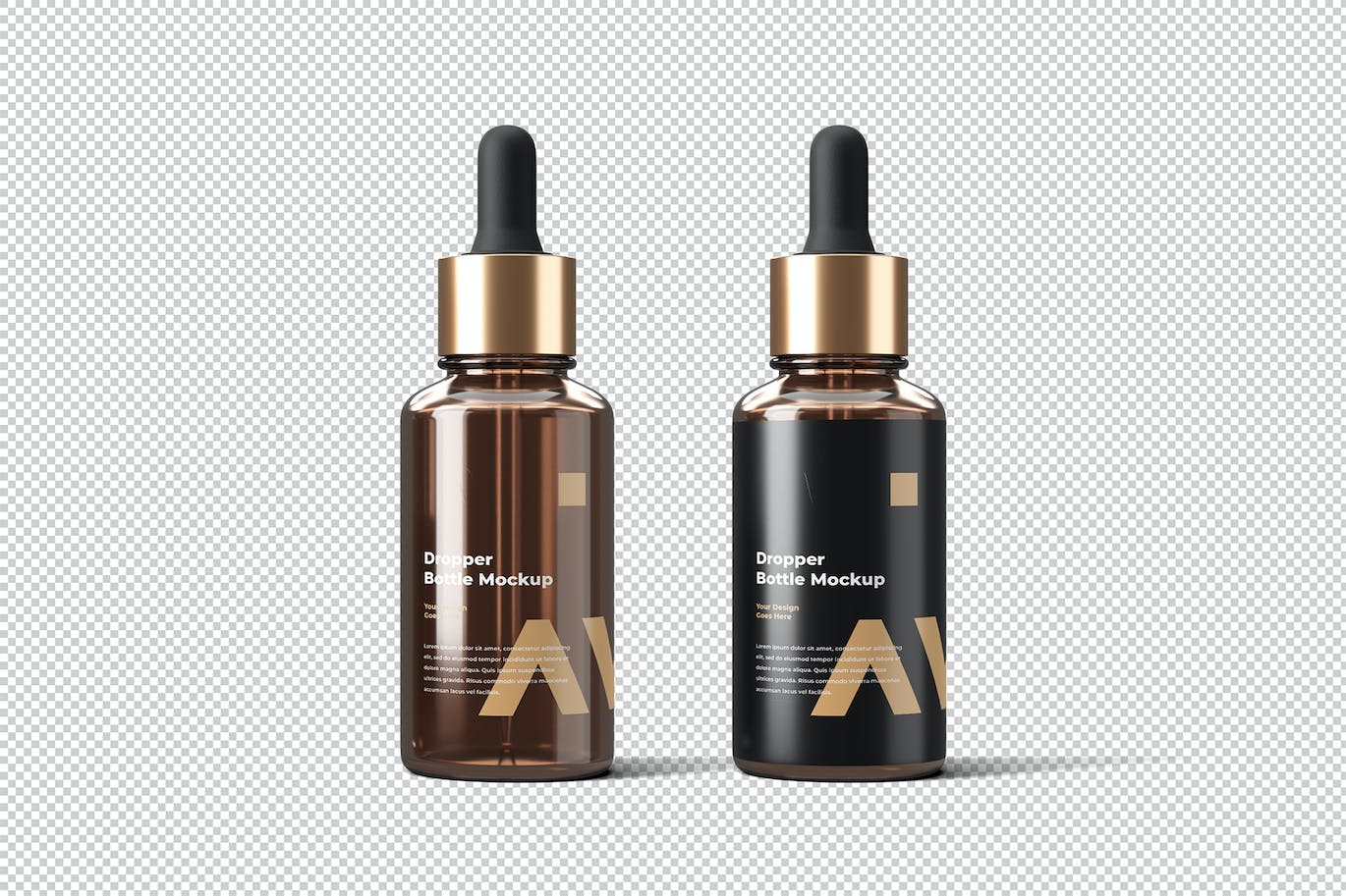 护肤品滴管瓶包装设计样机 Dropper Bottle Mockup 样机素材 sucaiwan.com