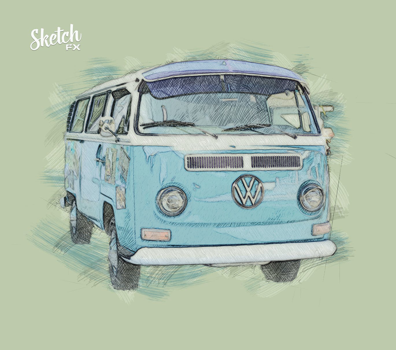 素描FX-照片效果PS插件 Sketch FX – Photo Effect Plugin 插件预设 sucaiwan.com