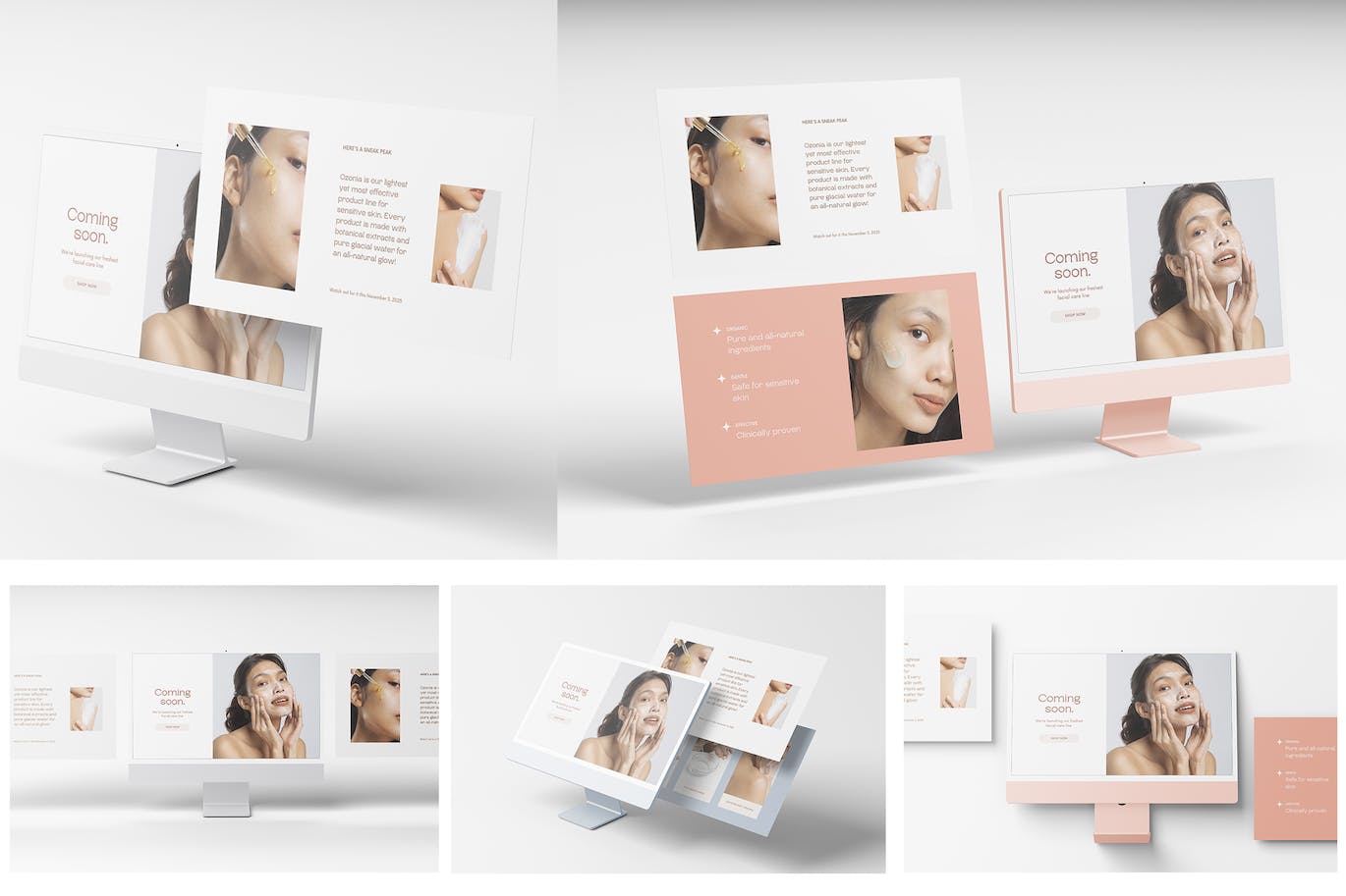 苹果台式电脑iMac屏幕样机 iMac Screen Mockup 样机素材 sucaiwan.com