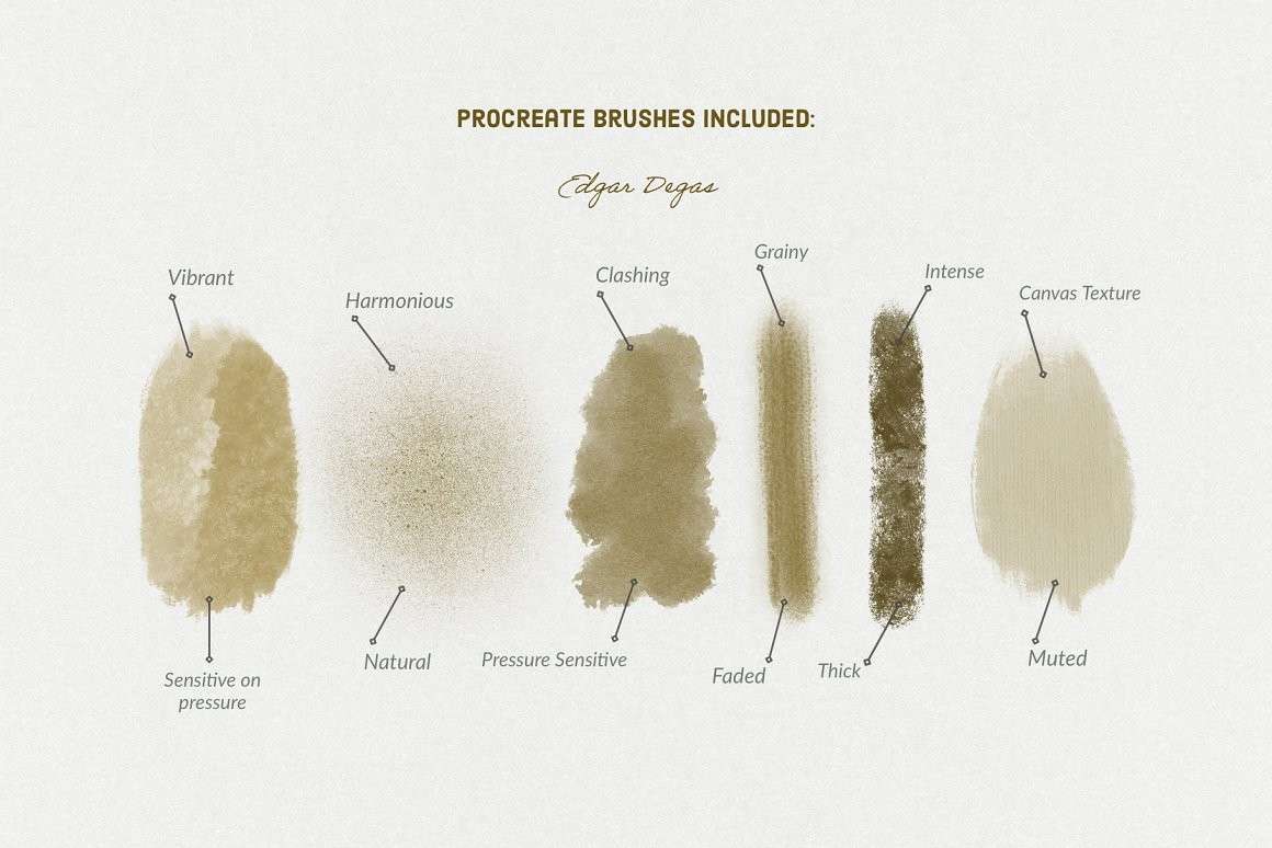埃德加(Edgar Degas)油画Procreate笔刷 笔刷资源 第4张-素材湾丨精选海外优质设计素材资源 埃德加(Edgar Degas)油画Procreate笔刷 笔刷资源 sucaiwan.com