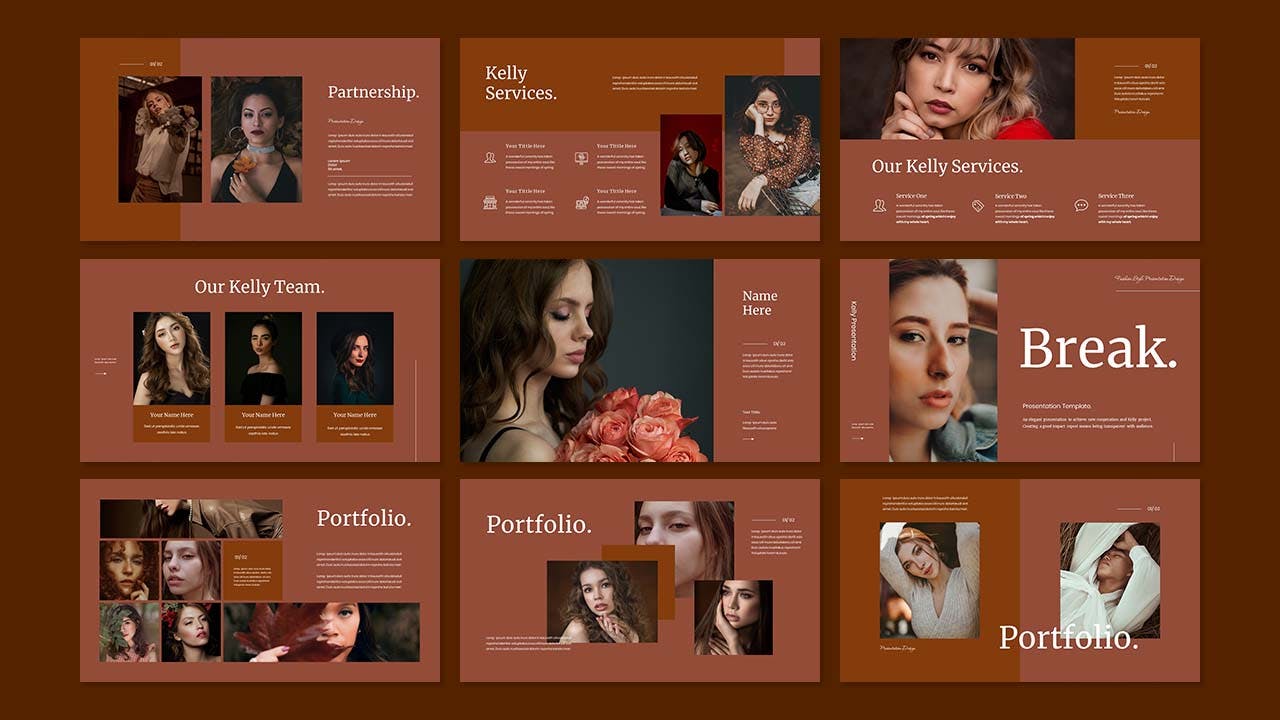 时装展示PPT模板 Kelly – Fashion Presentation PowerPoint Template 幻灯图表 第4张-素材湾丨精选海外优质设计素材资源 时装展示PPT模板 Kelly – Fashion Presentation PowerPoint Template 幻灯图表 sucaiwan.com