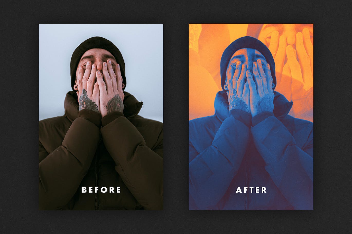 霓虹灯负极照片效果PS图层样式 Neon Negative Photo Effect 插件预设 sucaiwan.com