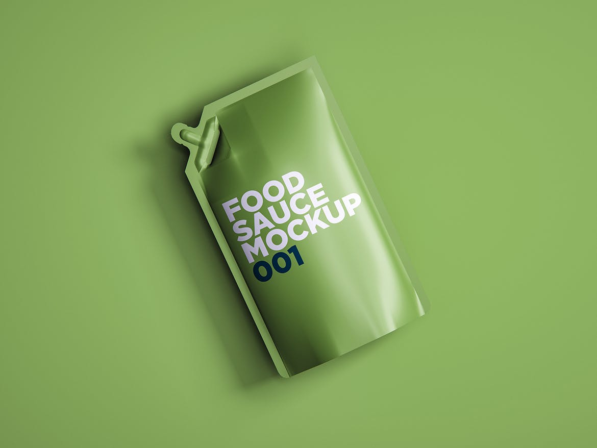 食品酱料袋包装设计样机v1 Food Sauce Mockup 001 样机素材 sucaiwan.com