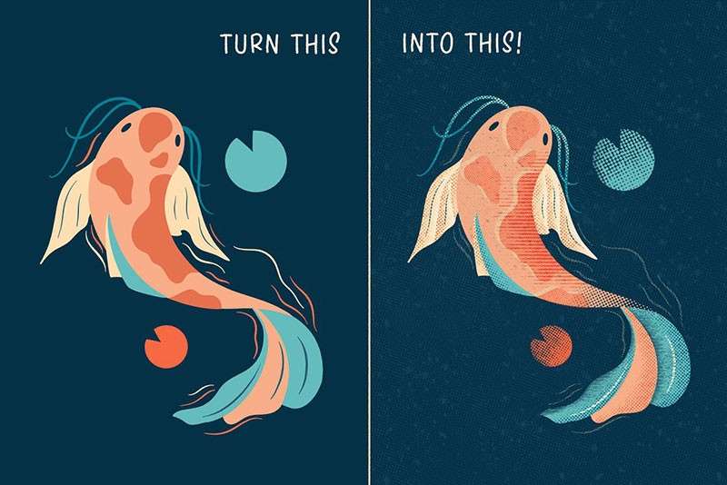 42个半色调纹理Procreate笔刷 笔刷资源 sucaiwan.com