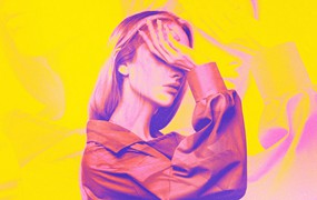 霓虹灯负极照片效果PS图层样式 Neon Negative Photo Effect