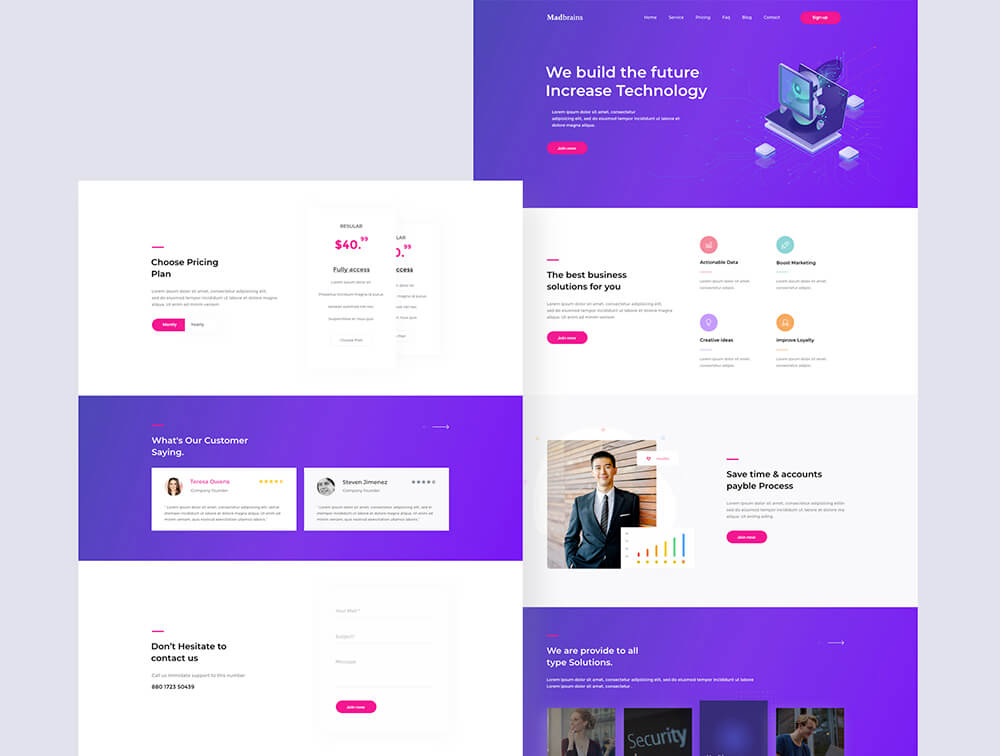 聊天机器人和AI创业机构网站设计模板 APP UI sucaiwan.com
