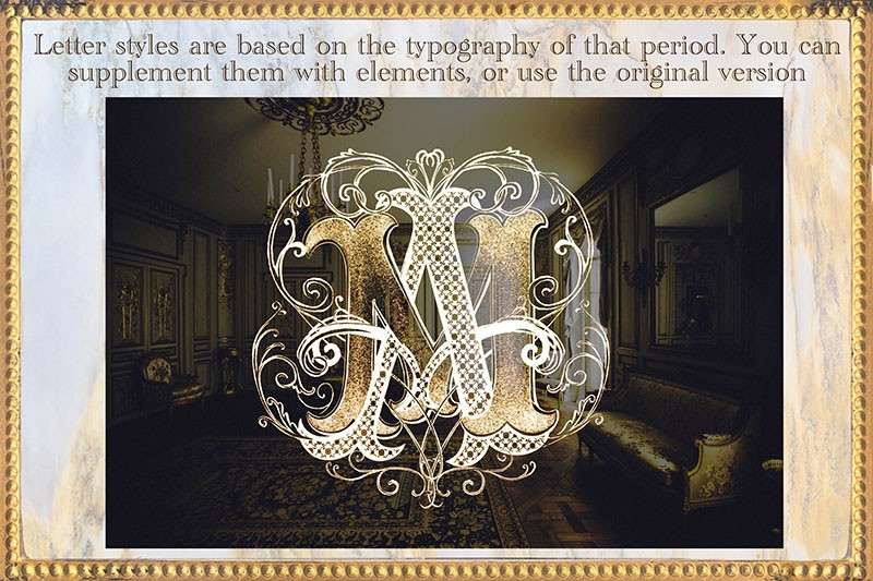 巴洛克艺术字Procreate笔刷套装 笔刷资源 sucaiwan.com