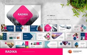 公司产品介绍幻灯片演示PPT模板 Radika – Multipurpose Powerpoint Template