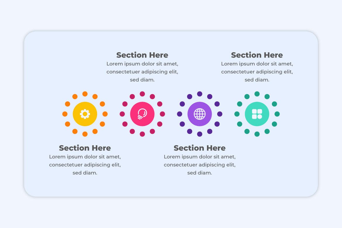 创意步骤信息数据图表设计素材 Creative Infographics Bundle 幻灯图表 sucaiwan.com