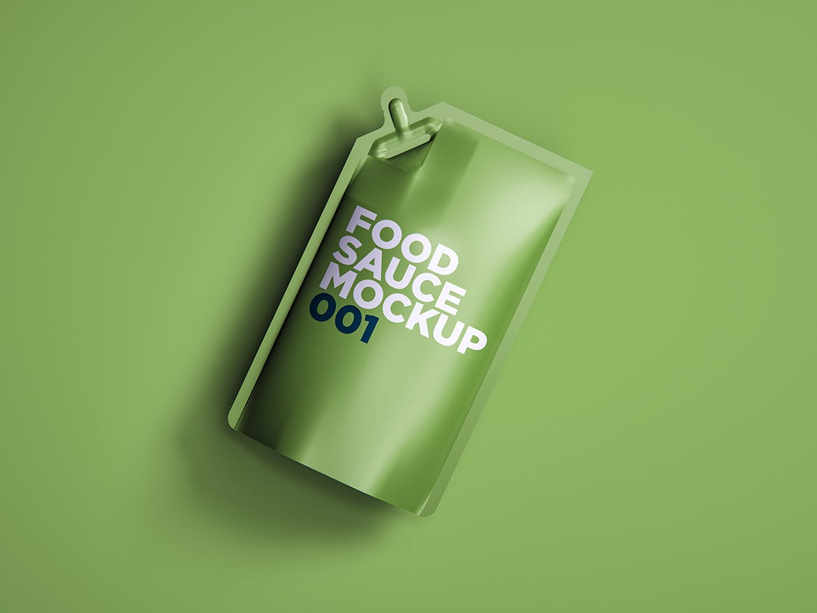 食品酱料袋包装设计样机v1 Food Sauce Mockup 001 样机素材 sucaiwan.com