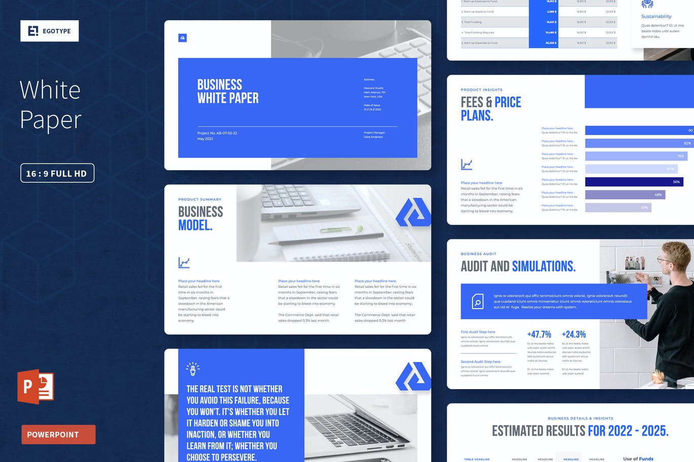 白皮书公司机构演示PPT模板下载 White Paper Powerpoint 幻灯图表 sucaiwan.com