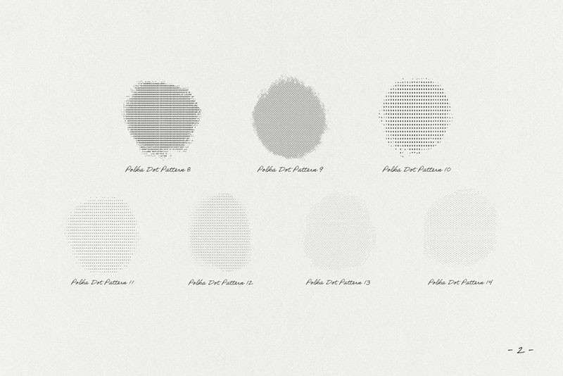 波尔卡圆点图案Procreate笔刷 笔刷资源 sucaiwan.com