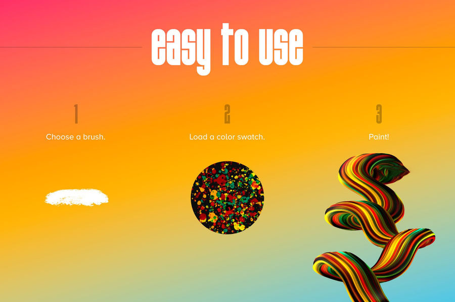 PS笔刷-3D彩色抽象PS画笔笔刷素材 笔刷资源 sucaiwan.com