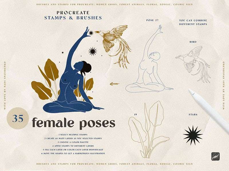 150个古典唯美抽象艺术图案PS笔刷 笔刷资源 sucaiwan.com