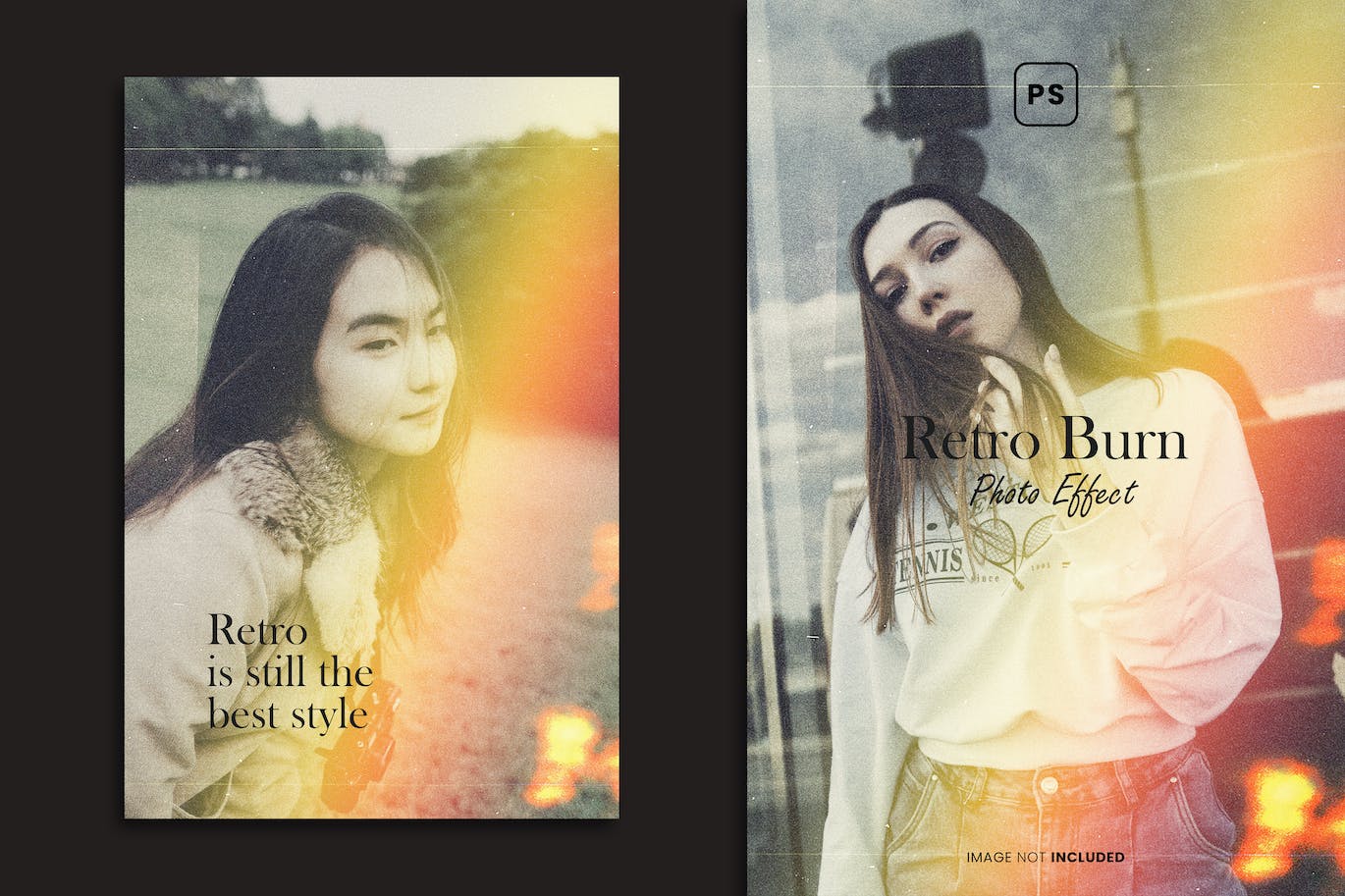 复古色彩照片效果PS图层样式 Retro Burn Photo Effect 插件预设 sucaiwan.com