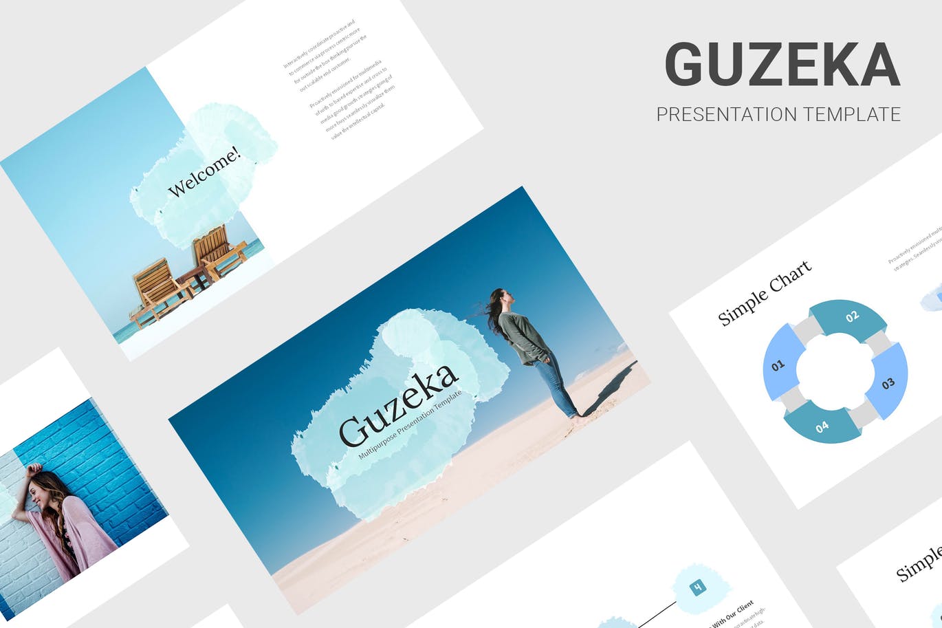 多用途蓝色幻灯片演示PPT模板 Guzeka – Multipurposes Blue Powerpoint Template 幻灯图表 第1张-素材湾丨精选海外优质设计素材资源 多用途蓝色幻灯片演示PPT模板 Guzeka – Multipurposes Blue Powerpoint Template 幻灯图表 sucaiwan.com