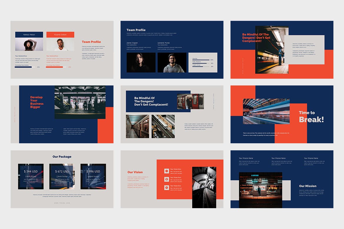 火车高铁PPT演示文稿 Tocea : Train Station Powerpoint Template 幻灯图表 sucaiwan.com