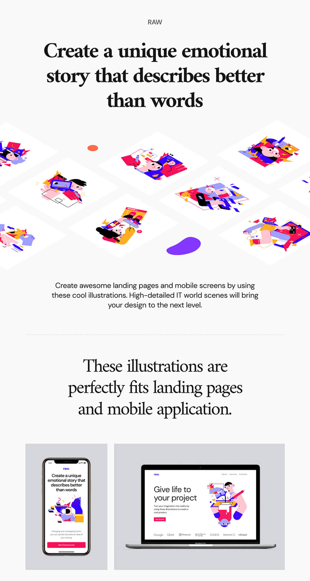 明亮多彩的人物角色矢量插画 图片素材 sucaiwan.com