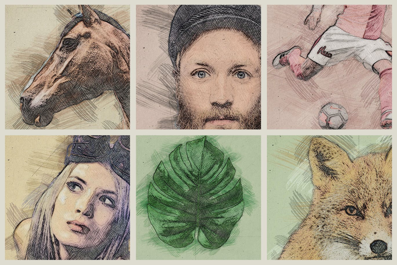 素描FX-照片效果PS插件 Sketch FX – Photo Effect Plugin 插件预设 sucaiwan.com