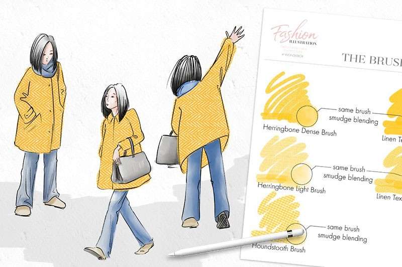 时装插画手绘Procreate笔刷 笔刷资源 sucaiwan.com