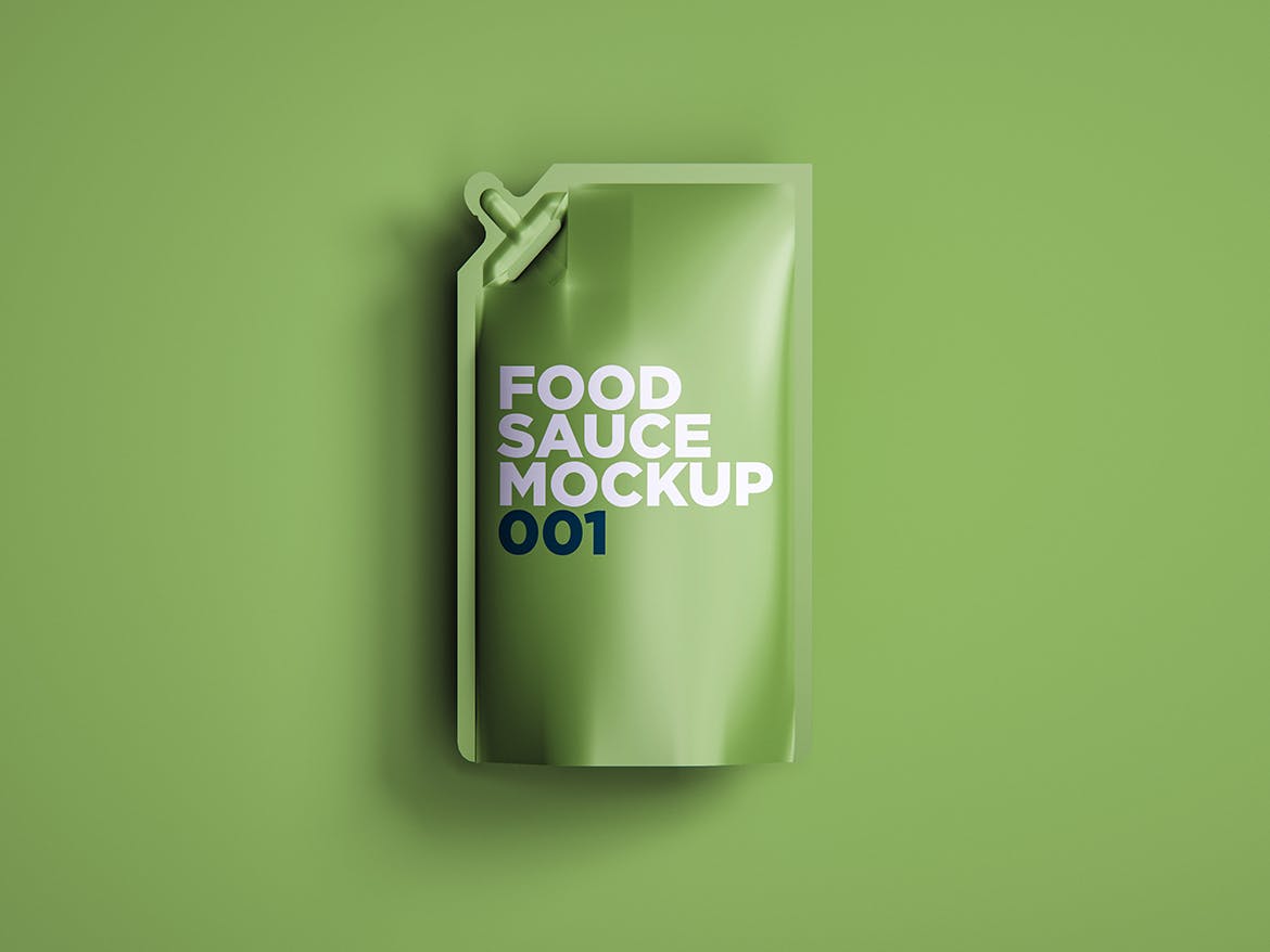 食品酱料袋包装设计样机v1 Food Sauce Mockup 001 样机素材 sucaiwan.com