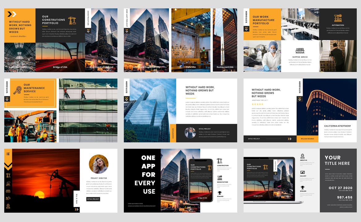工业工厂Powerpoint模板下载 Industrial – Factory PowerPoint Template 幻灯图表 sucaiwan.com
