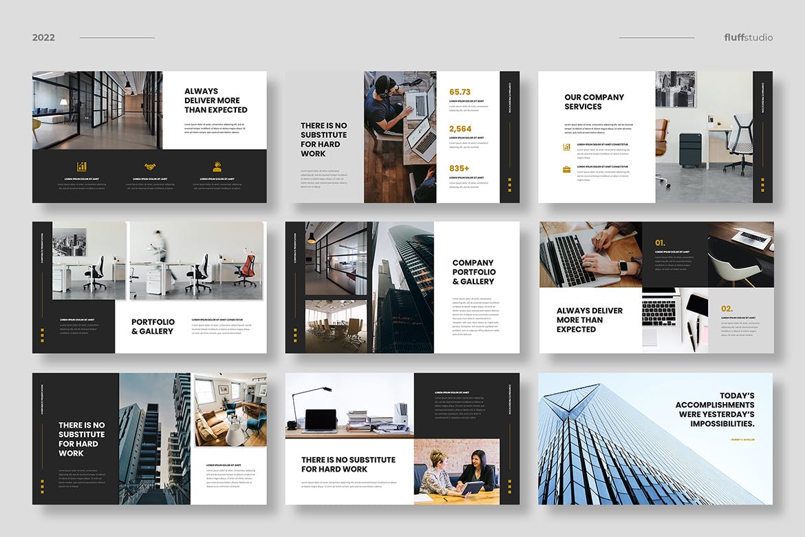 公司业务PowerPoint演示文稿模板 Officio – Corporate PowerPoint Template 幻灯图表 sucaiwan.com