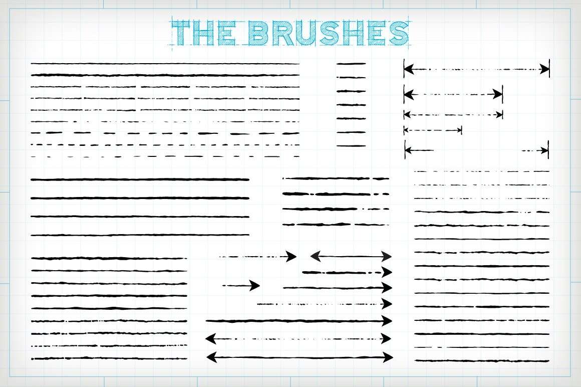 专业装修设计草图线稿AI笔刷 笔刷资源 sucaiwan.com