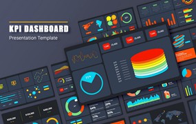 KPI仪表盘多用途PowerPoint演示模板 KPI Dashboard PowerPoint Template