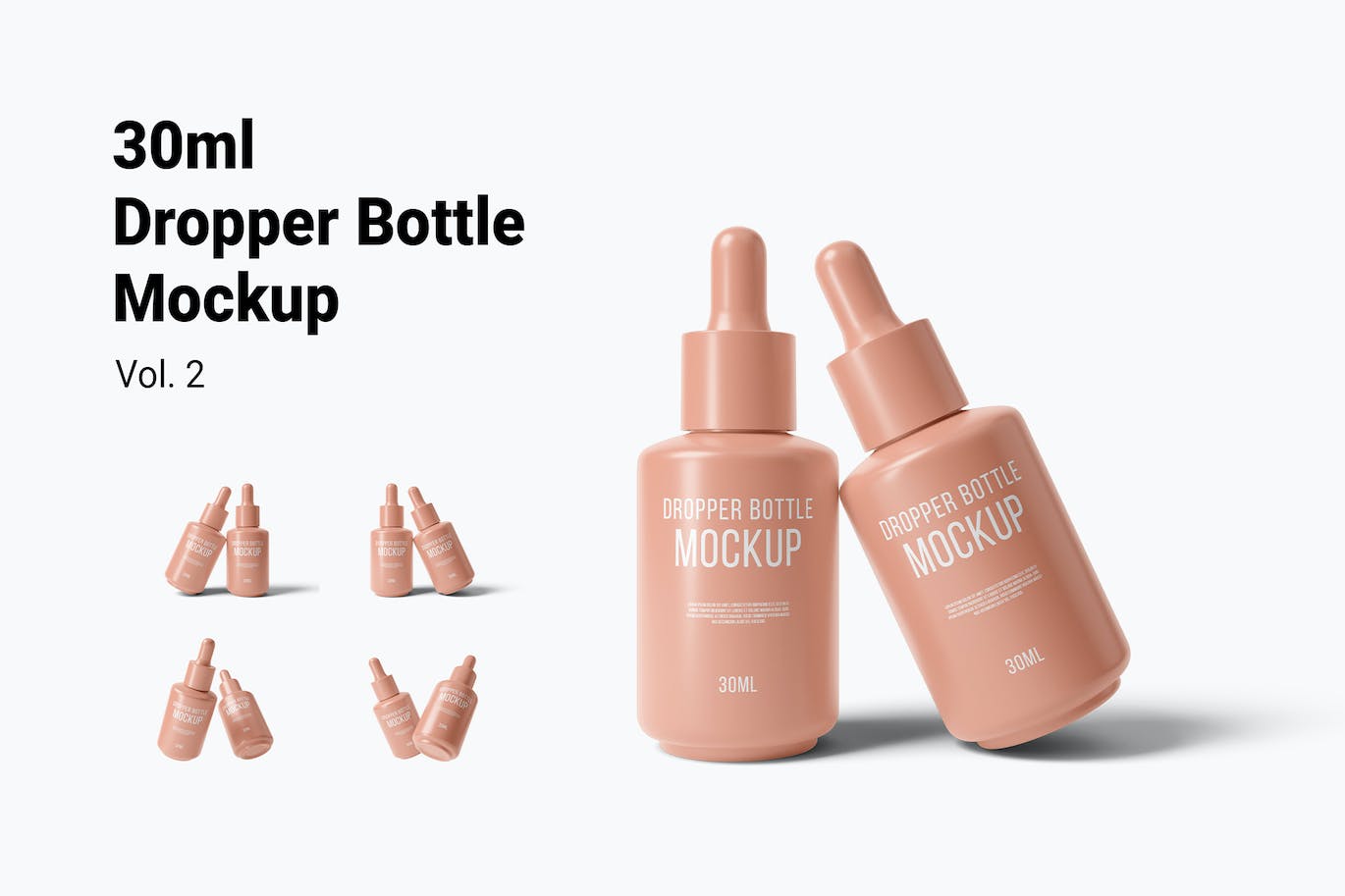 30ml滴管瓶包装设计样机v2 30ml Dropper Bottle Mockup Vol.2 样机素材 sucaiwan.com