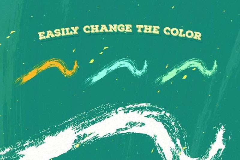 107个水彩插画AI笔刷 笔刷资源 sucaiwan.com