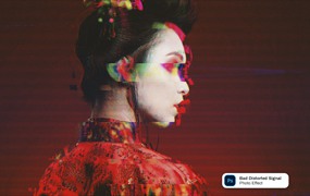 信号不良失真照片效果ps图层样式 Bad Distorted Signal photo effect