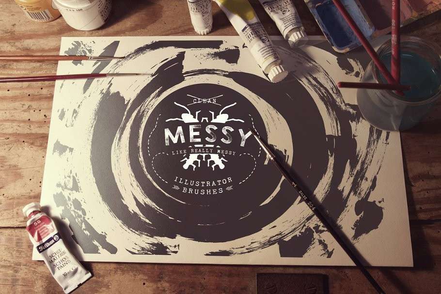 30个独特的书法纹理AI笔刷 笔刷资源 sucaiwan.com