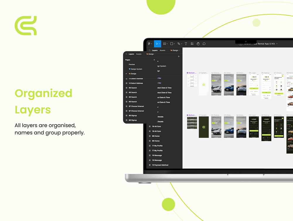 汽车租赁App应用程序iOS UI套件 APP UI sucaiwan.com