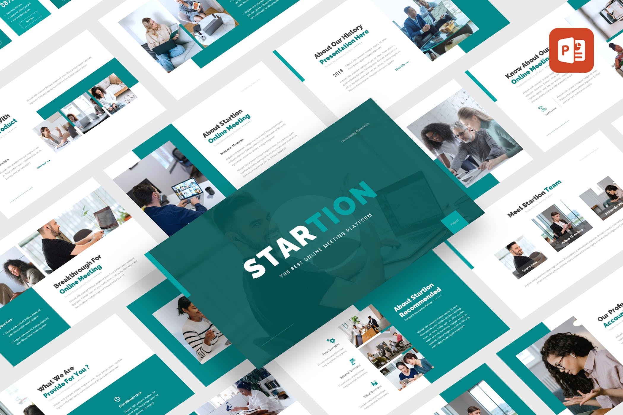 在线会议Powerpoint模板下载 Startion – Online Meeting PowerPoint Template 幻灯图表 第1张-素材湾丨精选海外优质设计素材资源 在线会议Powerpoint模板下载 Startion – Online Meeting PowerPoint Template 幻灯图表 sucaiwan.com