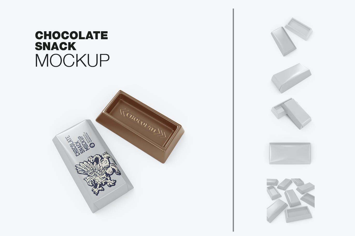 巧克力零食小包装设计样机模板 Small Pack Chocolates Mockup 样机素材 sucaiwan.com
