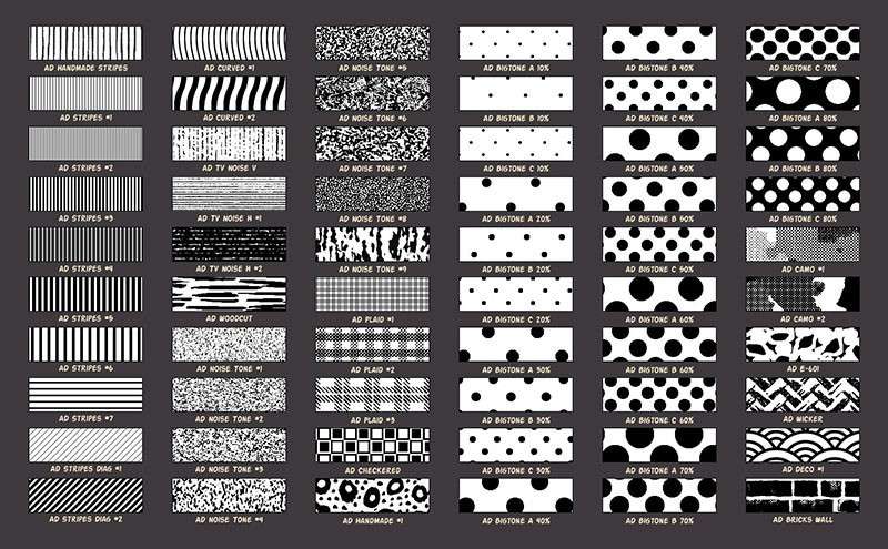 100个漫画复古纹理PS笔刷 笔刷资源 sucaiwan.com