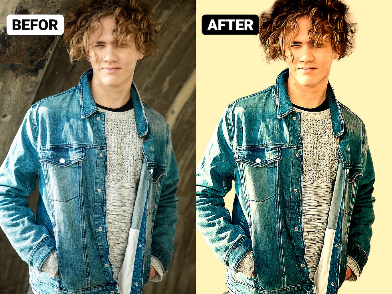 卡通照片效果PS动作 Cartoon Photo Effect Action 插件预设 sucaiwan.com