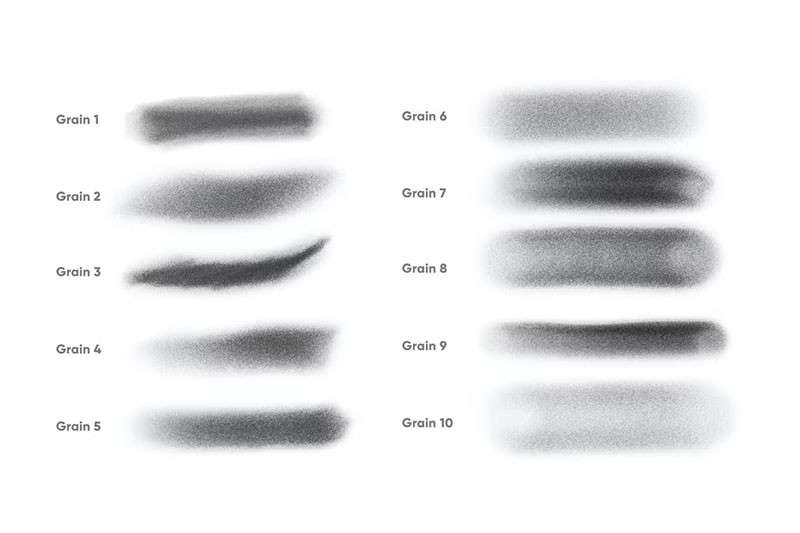 10个噪点纹理Procreate笔刷 笔刷资源 sucaiwan.com