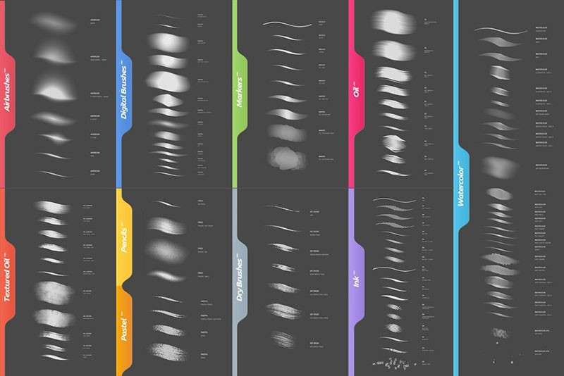 商业插画必备PS笔刷套装 笔刷资源 sucaiwan.com