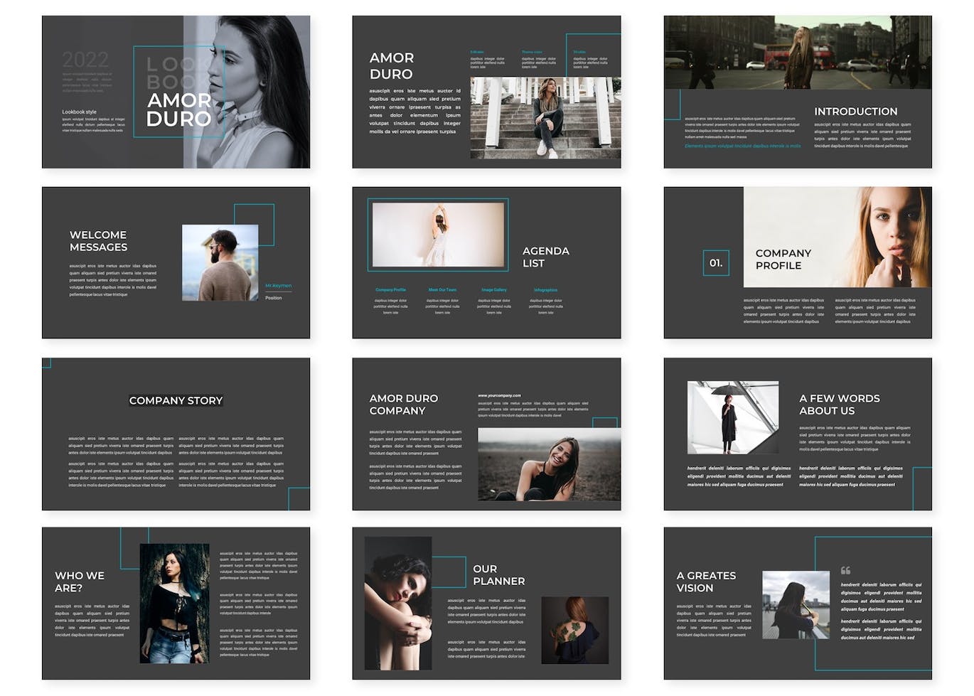 时尚目录图册PPT幻灯片模板素材 Armor Duro – Lookbook Powerpoint Template 幻灯图表 sucaiwan.com