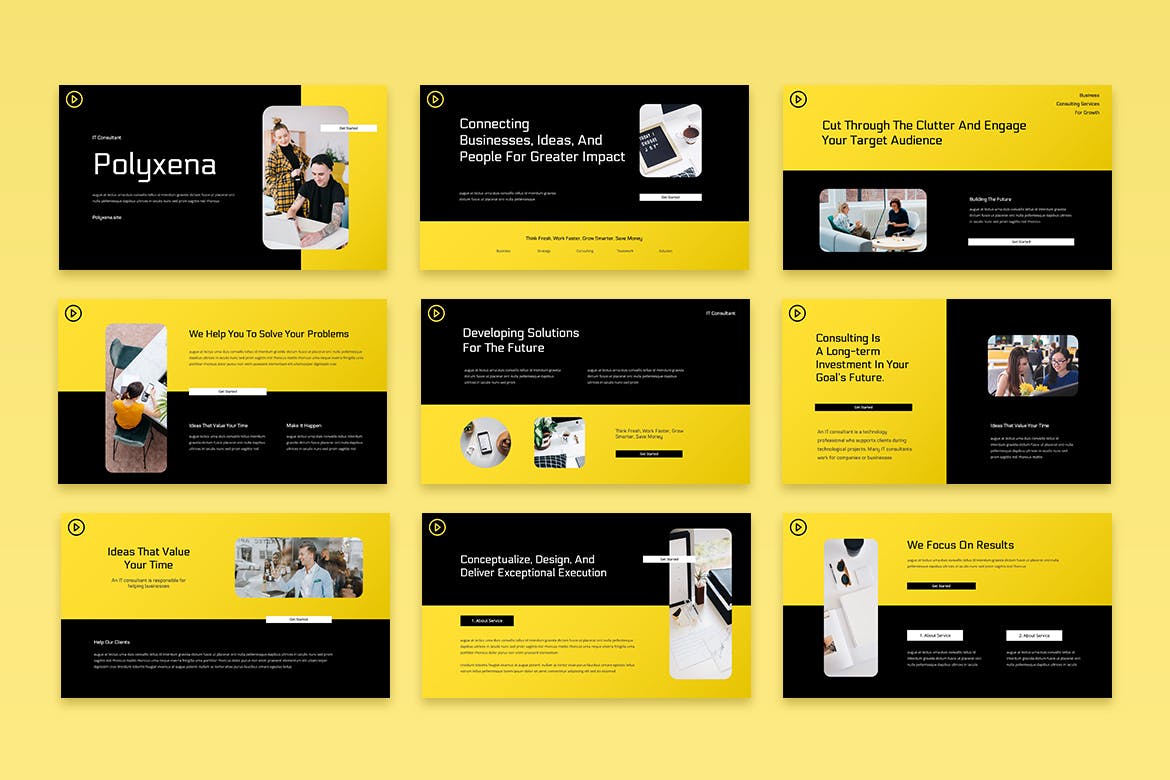 IT顾问解决方案PPT素材 Polyxena – IT Consultant Powerpoint Template 幻灯图表 sucaiwan.com