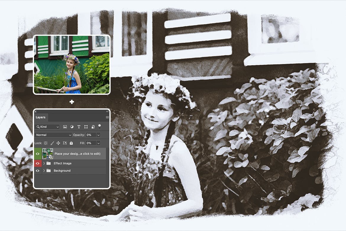 涂抹素描照片效果ps图层样式 Smudge Sketch Photo Effect 插件预设 第4张-素材湾丨精选海外优质设计素材资源 涂抹素描照片效果ps图层样式 Smudge Sketch Photo Effect 插件预设 sucaiwan.com