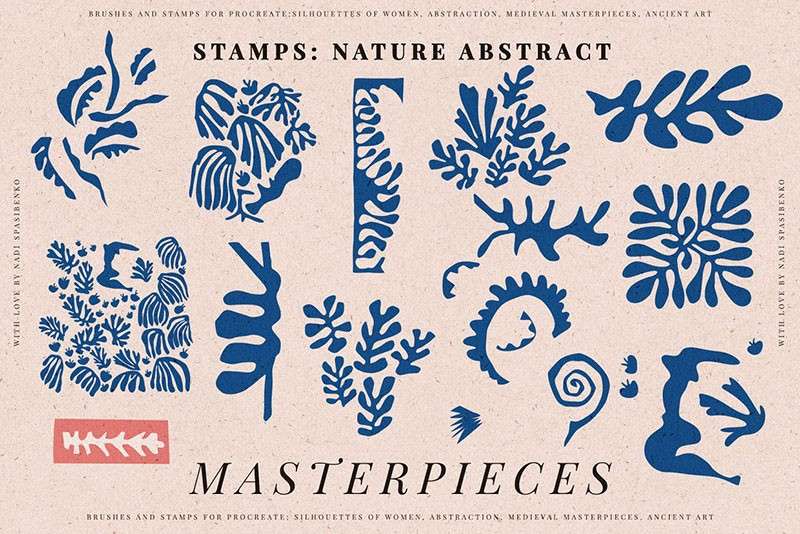 58个世界名画线稿PS笔刷 笔刷资源 sucaiwan.com